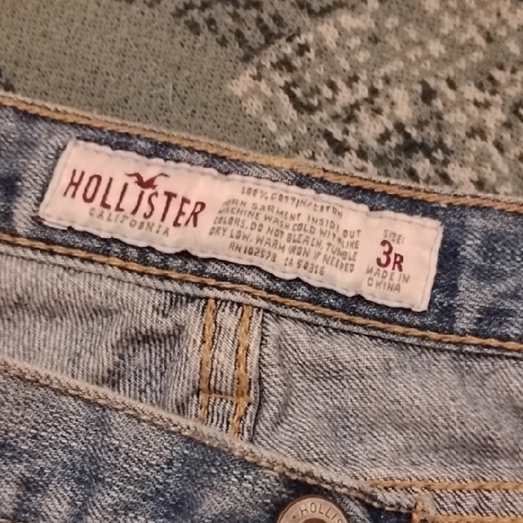 Hollister Blue Skinny Jeans Distressed Vintage Look 3R Vintage Y2K - Picture 3 of 15